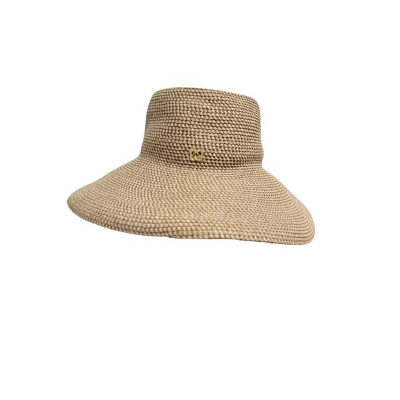 Eric Javits Bella Straw Hat Floppy UPF 50+ Max UV Protection Tan O/S - Picture 7 of 15
